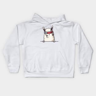 Sneaky japanese Alpaca so cute Kids Hoodie